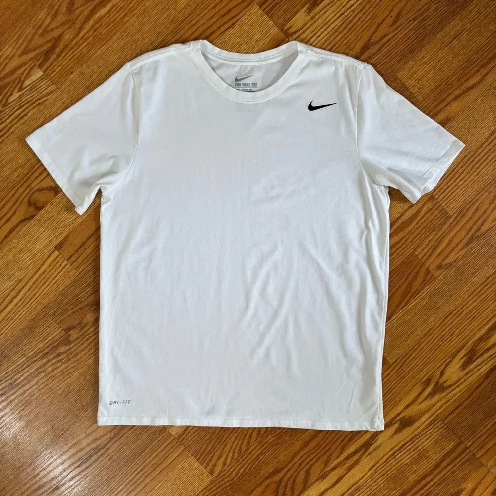 Nike Dri Fit Athletic Cut Tee White large